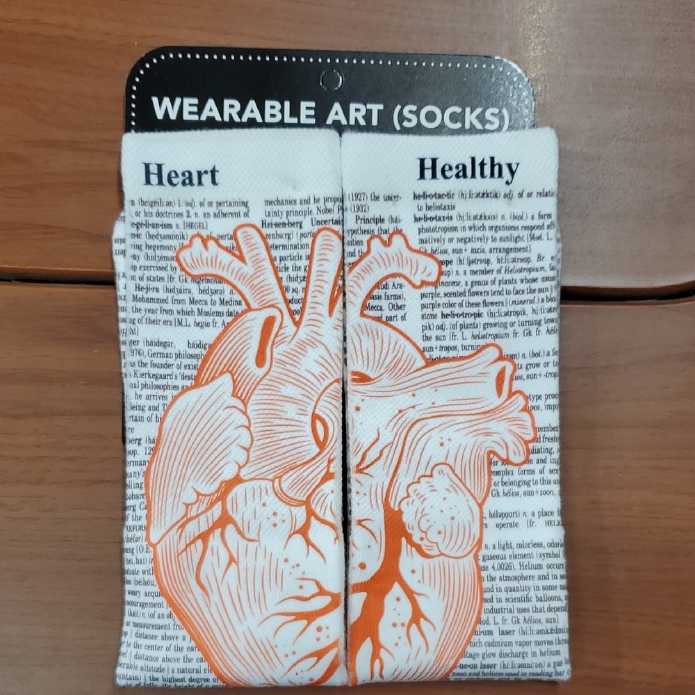 Heart Design Wearable Art Socks